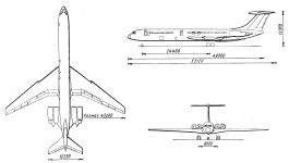 Чертеж Ил-62