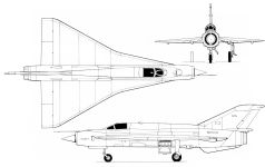 Чертеж МиГ-21И (А-144)