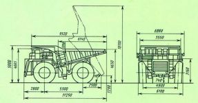 Чертеж БелАЗ-7519