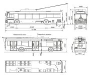 Чертеж троллейбуса МАЗ-103т