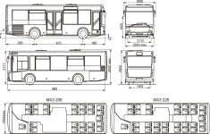 Чертеж автобуса МАЗ-206 / МАЗ-226
