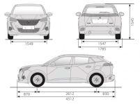 Чертеж Peugeot 2008 (2019 г)