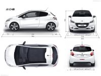 Чертеж Peugeot 208 (2012 г)