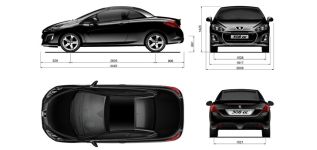 Чертеж Peugeot 308 CC