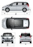 Чертеж Peugeot 5008 (2009 г)