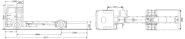 Чертеж ERF ECT 4×2 Tractor Unit