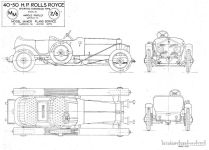 Чертеж Rolls-Royce 40/50hp Silver Ghost
