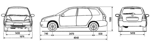 Чертеж LADA-1117 Kalina I