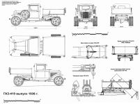 Чертеж. Самосвал ГАЗ-410 выпуска 1936 года
