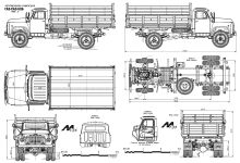 Чертеж ГАЗ-САЗ-53Б