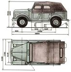 Чертеж ГАЗ-69АМ