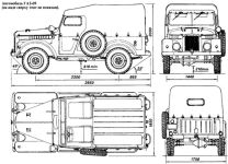 Чертежи автомобилей ГАЗ-69