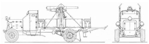 Чертеж 76-мм зенитная установка на базе Руссо-Балт T40/65