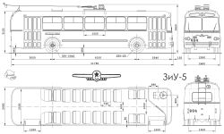 Чертеж Троллейбус ЗиУ-5