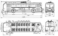 Чертеж троллейбуса ЗиУ-5