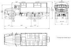 Чертеж Урал-32551-0013-61 6x6