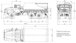 Чертеж Урал-4320-0111-61 6x6