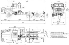 Чертеж Урал-5557-1151-72 6x6