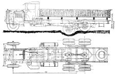 Чертеж экспериментальный паровой грузовик на базе ЯГ-10
