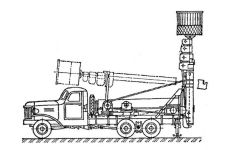 Чертеж. Автовышка ВИ-23 на шасси ЗИС-151.