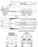 Чертеж пожарной машины ПМЗ-27А на базе ЗиЛ-157