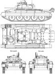 Чертеж танка Cruiser Mk.VI «Crusader I»