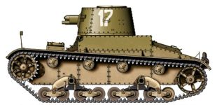 Силуэт танка Vickers Mk E Type B