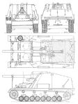 Чертеж самоходная гаубица Hummel
