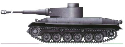 Силуэт прототипа танка "Тигр" VK 31.01 (P)