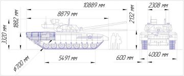Чертеж танка Т-14 Армата