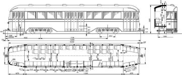 Чертеж трамвая ЛП-36