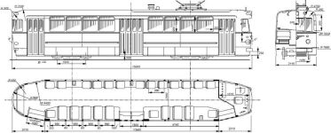 Чертеж трамвая ЛМ-57