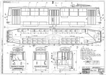 Чертеж трамвая ЛМ-68М
