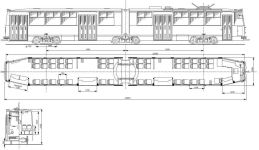 Чертеж трамвая ЛВС-80